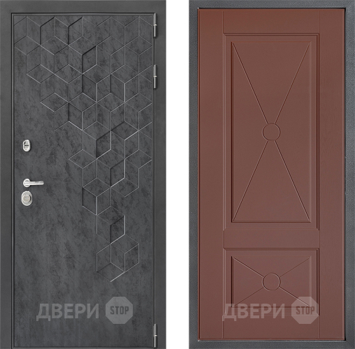 Входная металлическая Дверь Дверной континент ДК-3/713 ФЛ-617 Ясень шоколадный в Лобне