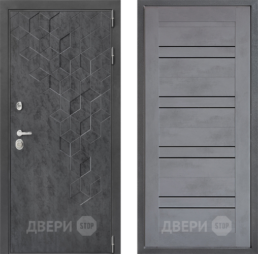 Входная металлическая Дверь Дверной континент ДК-3/713 ФЛ-49 Бетон серый в Лобне