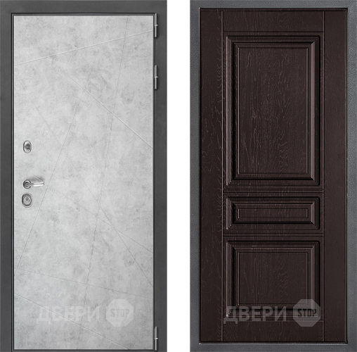 Входная металлическая Дверь Дверной континент ДК-3/743 ФЛ-243 Дуб шоколадный в Лобне