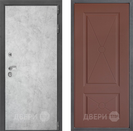 Входная металлическая Дверь Дверной континент ДК-3/743 ФЛ-617 Ясень шоколадный в Лобне