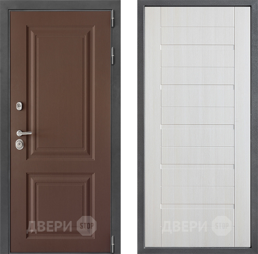 Входная металлическая Дверь Дверной континент ДК-3/729 ФЛ-70 Лиственница белая в Лобне