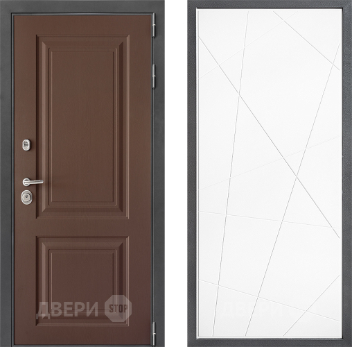 Входная металлическая Дверь Дверной континент ДК-3/729 ФЛ-655 Белый софт в Лобне