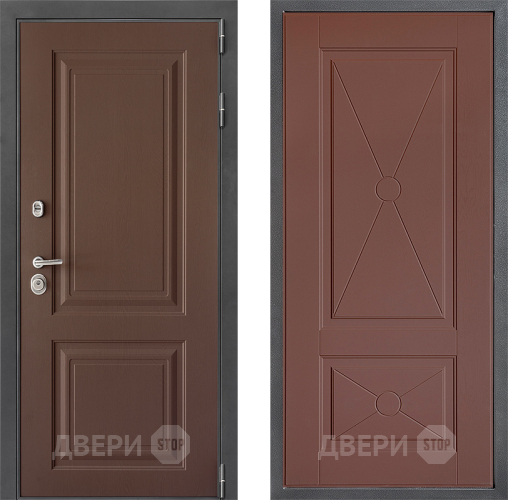 Входная металлическая Дверь Дверной континент ДК-3/729 ФЛ-617 Ясень шоколадный в Лобне