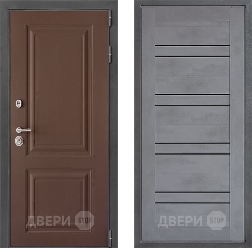 Входная металлическая Дверь Дверной континент ДК-3/729 ФЛ-49 Бетон серый в Лобне