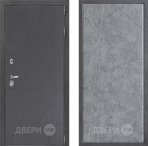 Входная металлическая Дверь Дверной континент ДК-3/744 ФЛ-655 Бетон серый в Лобне