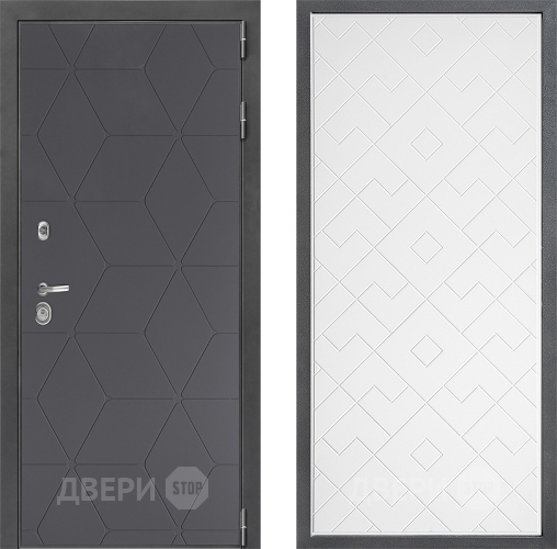 Входная металлическая Дверь Дверной континент ДК-3/744 ФЛ-Тиффани Белый софт в Лобне