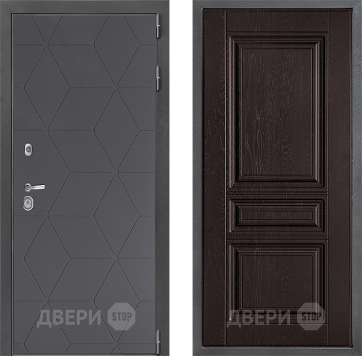 Входная металлическая Дверь Дверной континент ДК-3/744 ФЛ-243 Дуб шоколадный в Лобне