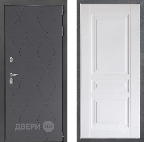 Входная металлическая Дверь Дверной континент ДК-3/744 ФЛ-243 Альберо Браш серебро в Лобне