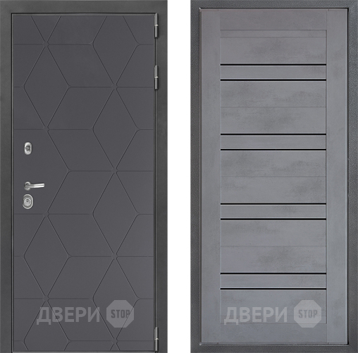 Входная металлическая Дверь Дверной континент ДК-3/744 ФЛ-49 Бетон серый в Лобне