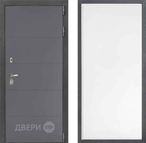 Входная металлическая Дверь Дверной континент ДК-3/649 ФЛ-649 Белый софт в Лобне