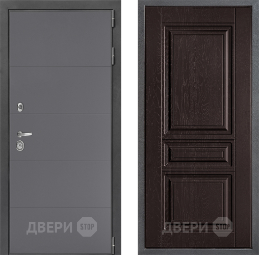 Входная металлическая Дверь Дверной континент ДК-3/649 ФЛ-243 Дуб шоколадный в Лобне