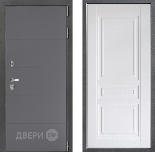 Входная металлическая Дверь Дверной континент ДК-3/649 ФЛ-243 Альберо Браш серебро в Лобне