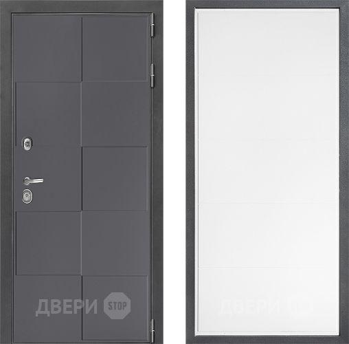 Входная металлическая Дверь Дверной континент ДК-3/606 ФЛ-649 Белый софт в Лобне