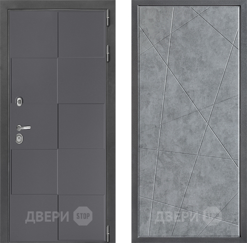 Входная металлическая Дверь Дверной континент ДК-3/606 ФЛ-655 Бетон серый в Лобне