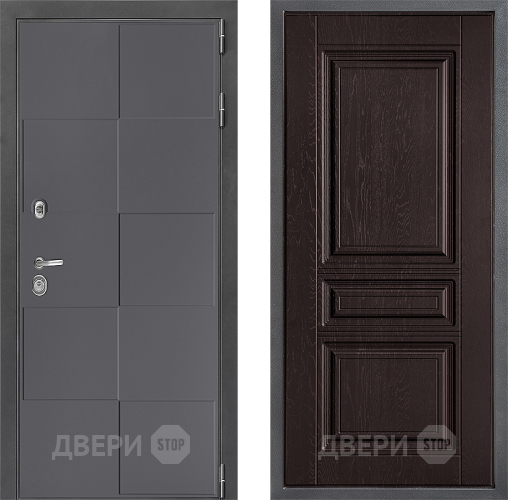 Входная металлическая Дверь Дверной континент ДК-3/606 ФЛ-243 Дуб шоколадный в Лобне