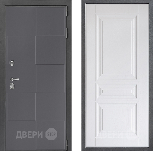Входная металлическая Дверь Дверной континент ДК-3/606 ФЛ-243 Альберо Браш серебро в Лобне