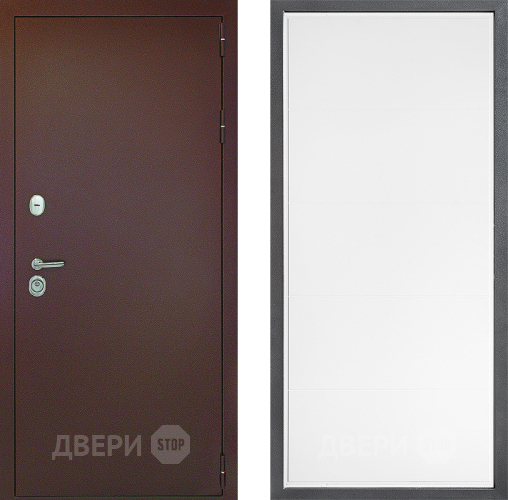 Входная металлическая Дверь Дверной континент Рубикон Медь Дизайн ФЛ-649 Белый софт в Лобне