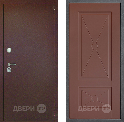 Дверь Дверной континент Рубикон Медь Дизайн ФЛ-617 Ясень шоколадный в Лобне