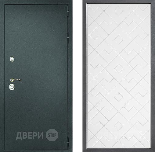 Дверь Дверной континент Рубикон Серебро Дизайн ФЛ-Тиффани Белый софт в Лобне