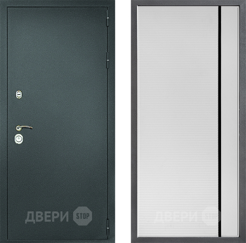Дверь Дверной континент Рубикон Серебро Дизайн ФЛ-757 Черное Стекло Софт милк в Лобне