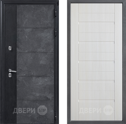 Входная металлическая Дверь Дверной континент ДК-15 Бетон ТЕРМО ФЛ-70 Лиственница белая в Лобне