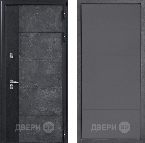 Входная металлическая Дверь Дверной континент ДК-15 Бетон ТЕРМО ФЛ-649 Графит софт в Лобне