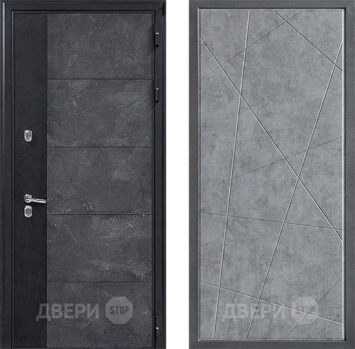 Входная металлическая Дверь Дверной континент ДК-15 Бетон ТЕРМО ФЛ-655 Бетон серый в Лобне