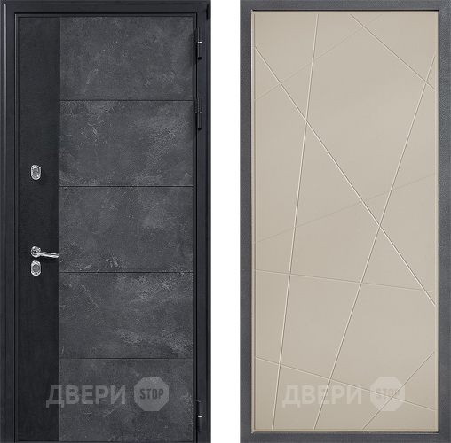 Входная металлическая Дверь Дверной континент ДК-15 Бетон ТЕРМО ФЛ-655 Капучино в Лобне