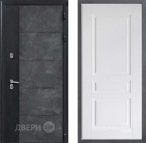 Входная металлическая Дверь Дверной континент ДК-15 Бетон ТЕРМО ФЛ-243 Альберо Браш серебро в Лобне