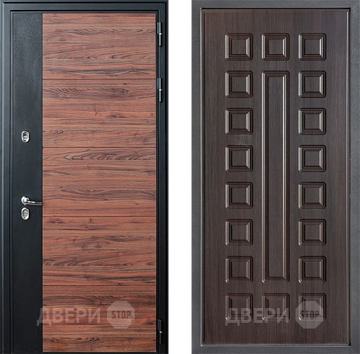 Входная металлическая Дверь Дверной континент ДК-15 Красное Дерево ТЕРМО ФЛ-183 Венге в Лобне