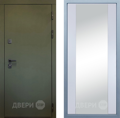 Дверь Дива МД-61 Д-15 Зеркало Белый в Лобне