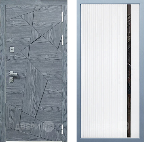 Входная металлическая Дверь Дива МД-97/3 МХ-46 Белый матовый в Лобне