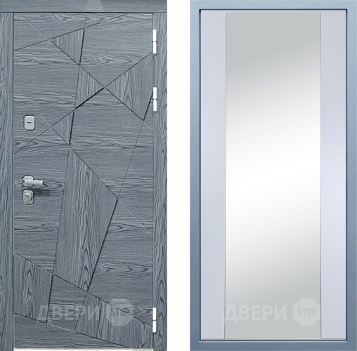 Входная металлическая Дверь Дива МД-97/3 Д-15 Зеркало Белый в Лобне