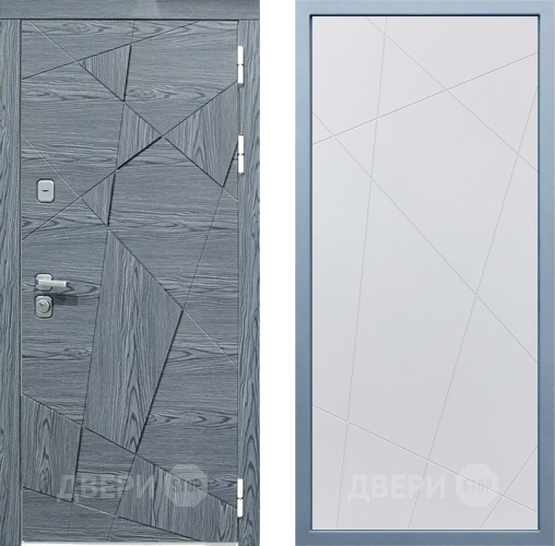 Входная металлическая Дверь Дива МД-97/3 Д-11 Белый в Лобне
