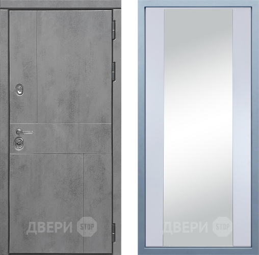 Дверь Дива МД-48 Д-15 Зеркало Белый в Лобне