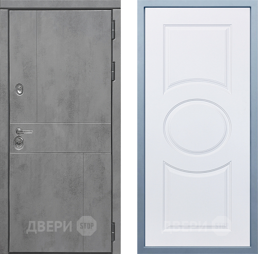 Входная металлическая Дверь Дива МД-48 М-30 Белый в Лобне