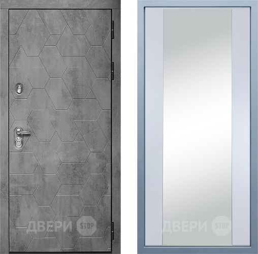 Входная металлическая Дверь Дива МД-51 Д-15 Зеркало Белый в Лобне