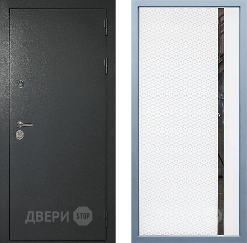 Входная металлическая Дверь Дива МД-40 Титан МХ-47 Белый матовый в Лобне