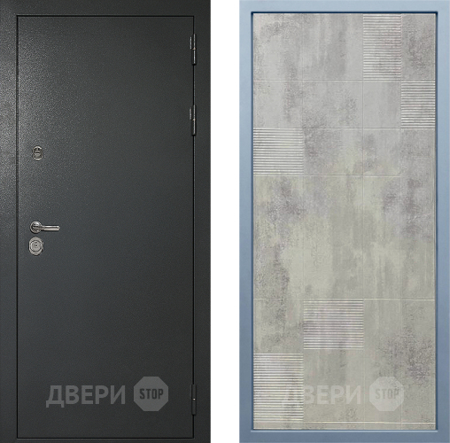 Входная металлическая Дверь Дива МД-40 Титан Д-4 Бетон темный в Лобне