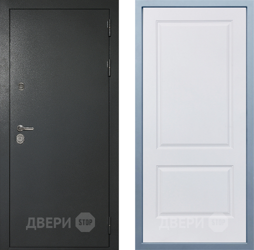 Входная металлическая Дверь Дива МД-40 Титан Д-7 Белый в Лобне
