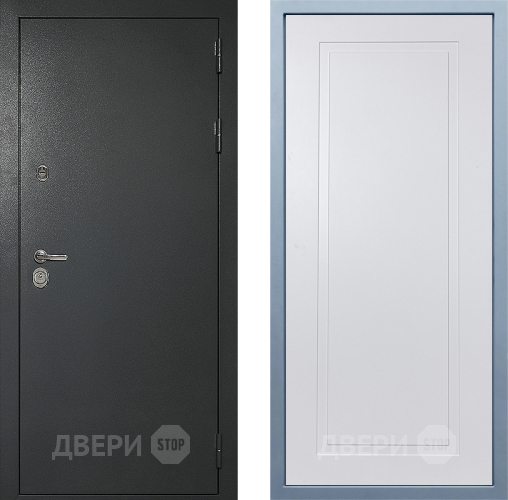 Входная металлическая Дверь Дива МД-40 Титан Н-10 Белый в Лобне