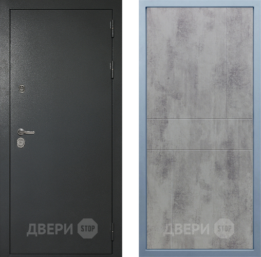 Входная металлическая Дверь Дива МД-40 Титан М-1 Бетон темный в Лобне