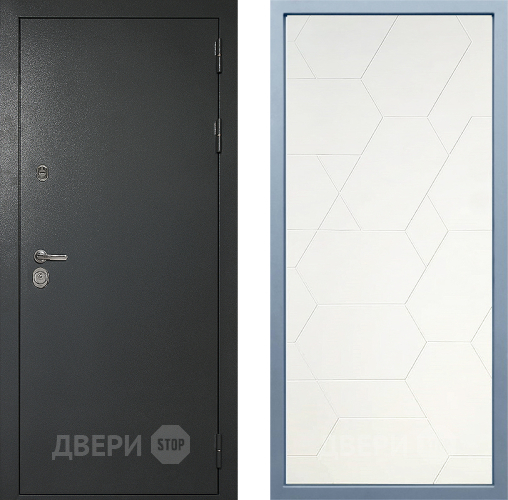 Входная металлическая Дверь Дива МД-40 Титан М-16 Белый в Лобне
