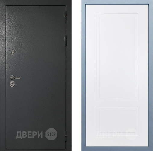 Входная металлическая Дверь Дива МД-40 Титан Н-7 Белый в Лобне