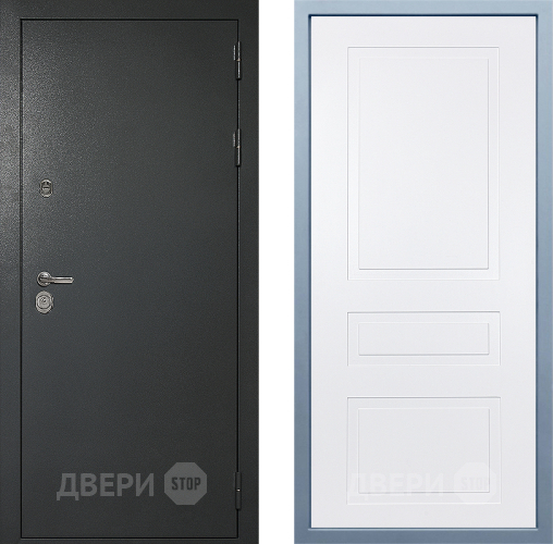 Входная металлическая Дверь Дива МД-40 Титан Н-13 Белый в Лобне