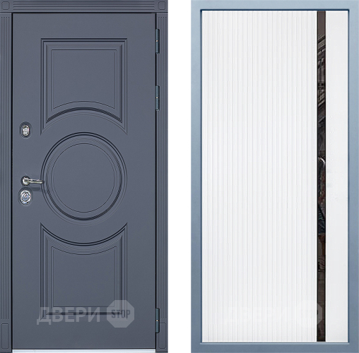 Входная металлическая Дверь Дива МХ-30 STR МХ-46 Белый матовый в Лобне