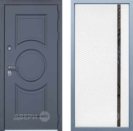 Входная металлическая Дверь Дива МХ-30 STR МХ-47 Белый матовый в Лобне