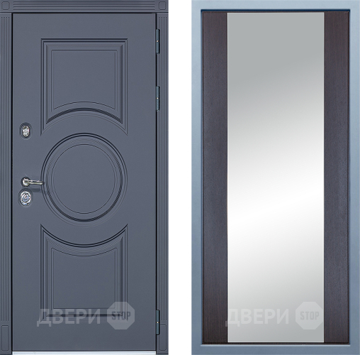 Входная металлическая Дверь Дива МХ-30 STR Д-15 Зеркало Венге в Лобне