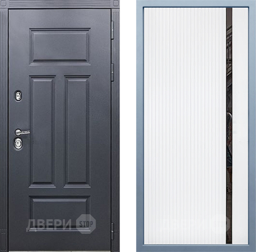 Входная металлическая Дверь Дива МХ-29 STR МХ-46 Белый матовый в Лобне