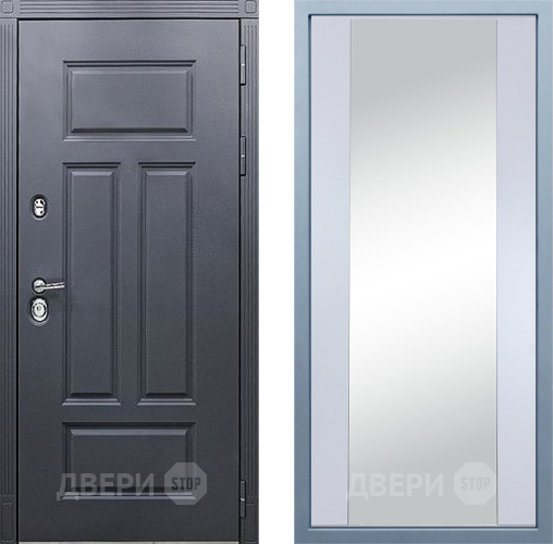 Входная металлическая Дверь Дива МХ-29 STR Д-15 Зеркало Белый в Лобне